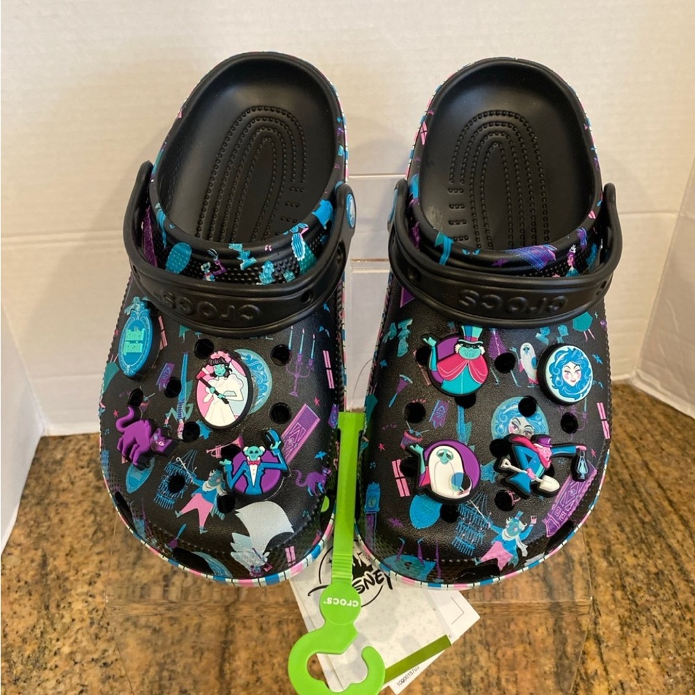 CROCS Disney Parks Haunted Mansion Madame Leota Ghosts Adult Clogs Size M 6/W 8